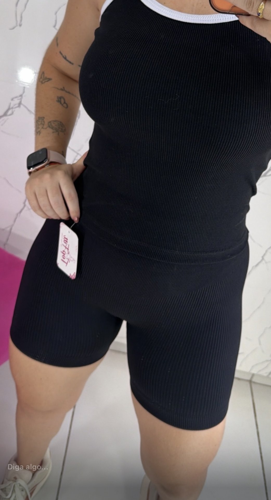 Short canelado sem costura