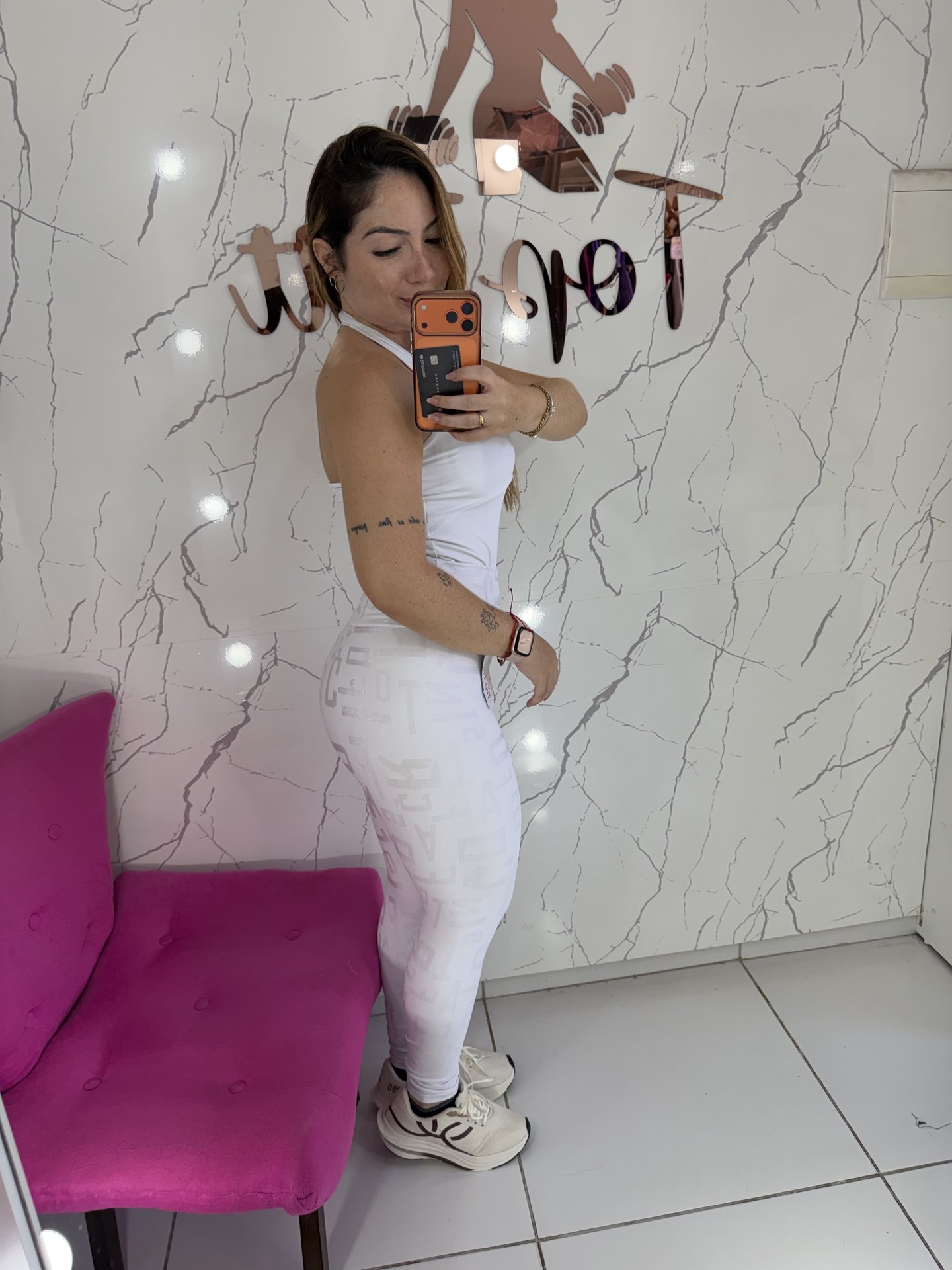 Conjunto legg poliamida + blusa frente único