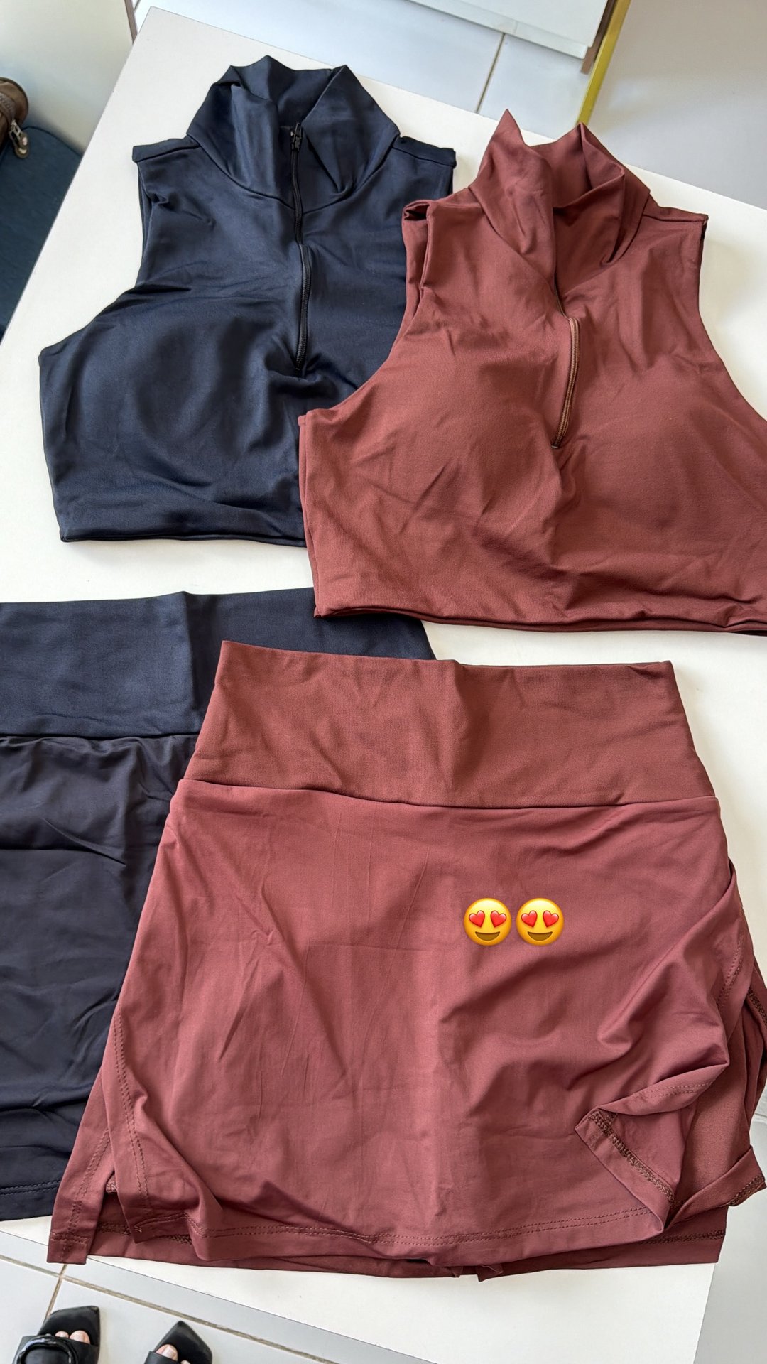 Conjunto em short saia poliamida