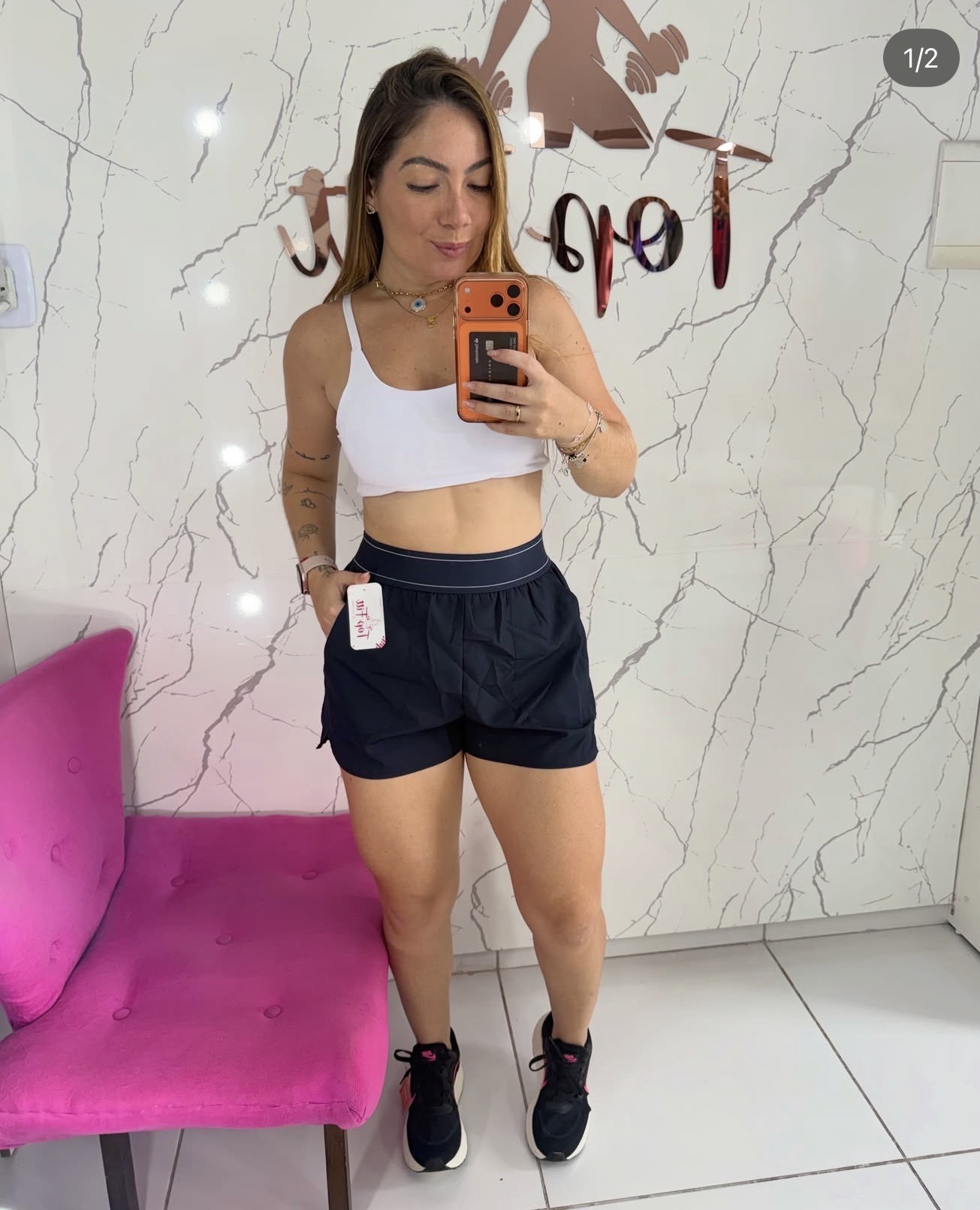 Short duplo tactel importado