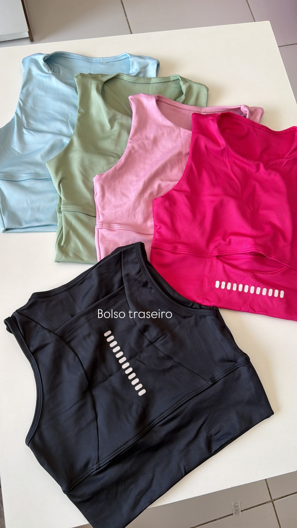 Blusa compressão de bolso refletivo