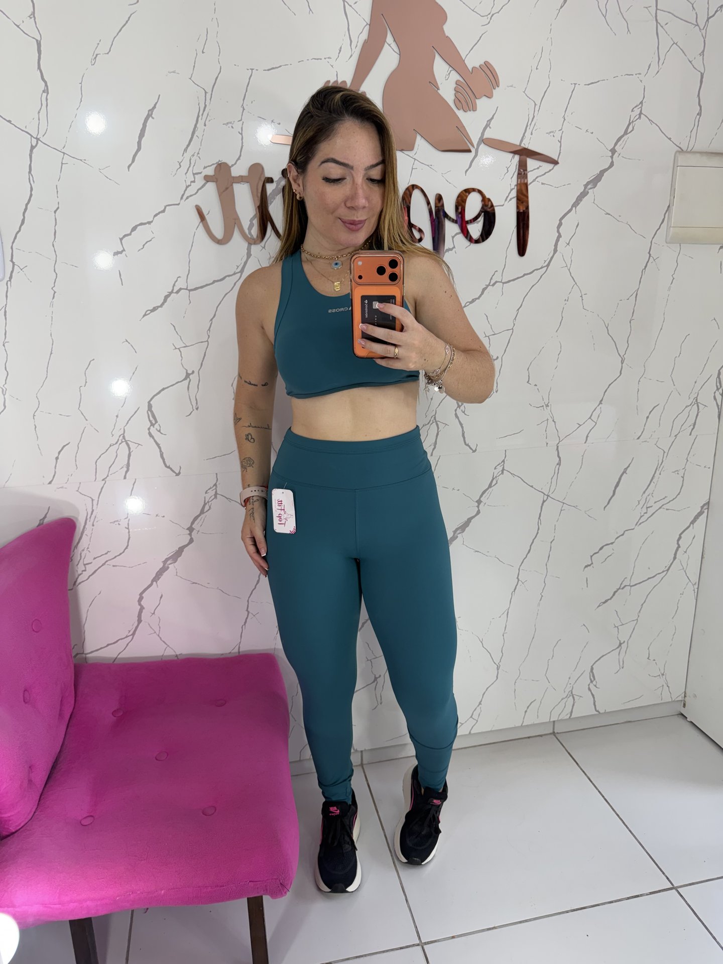 Conjunto poliamida em legg