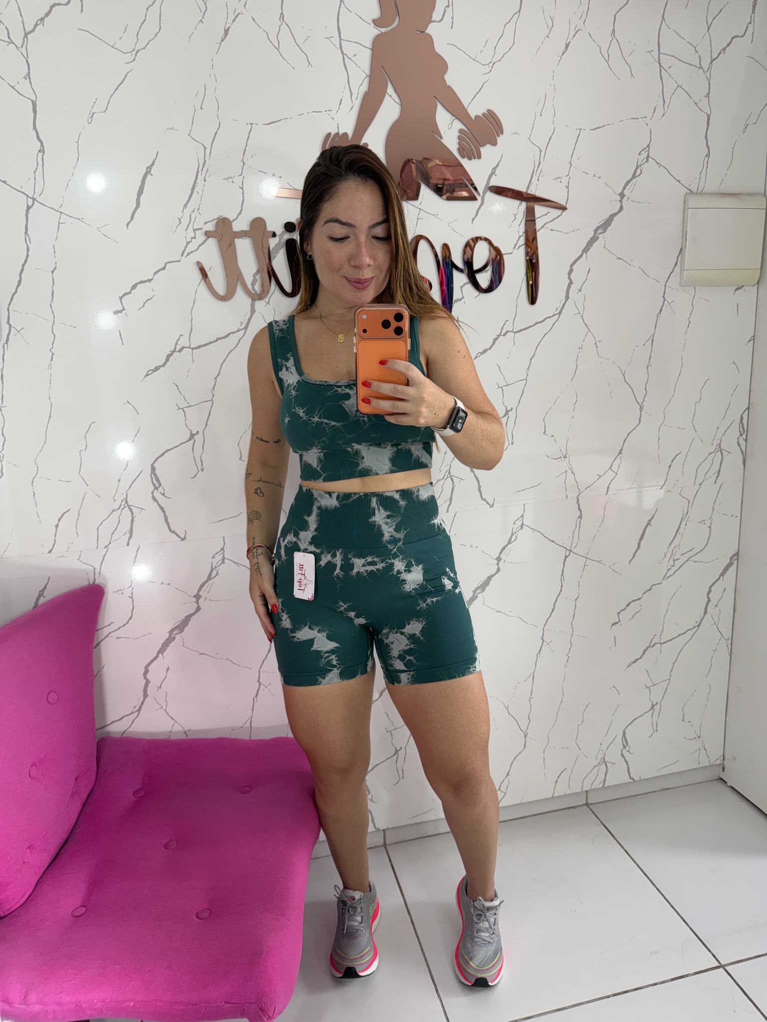 Conjunto short no canelado empina