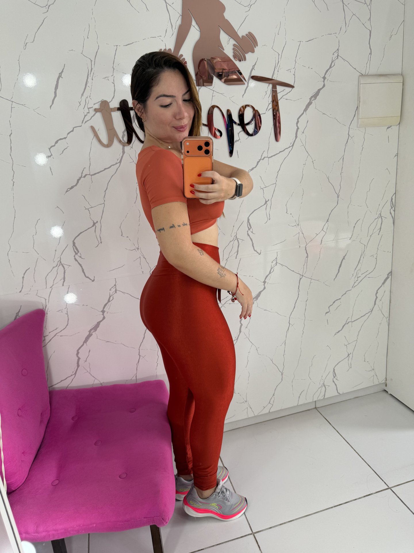 Legg poliamida canelado