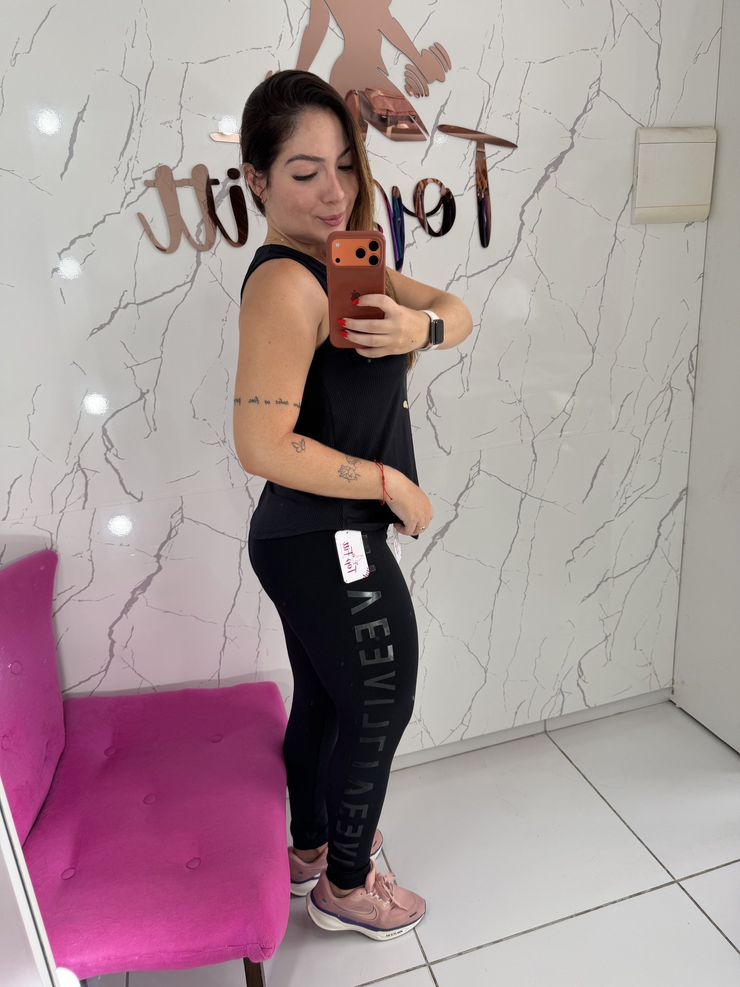 Legg poliamida canelado lave