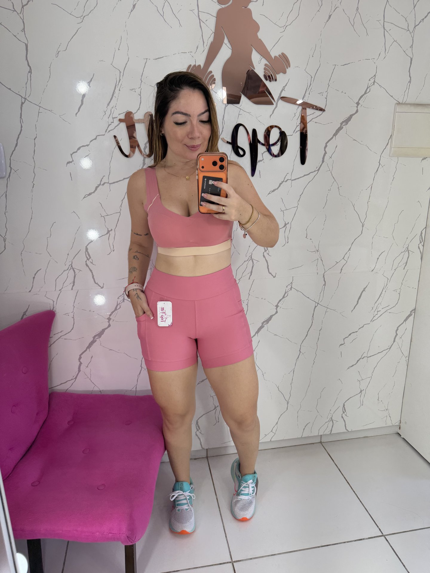 Short bolso compressão