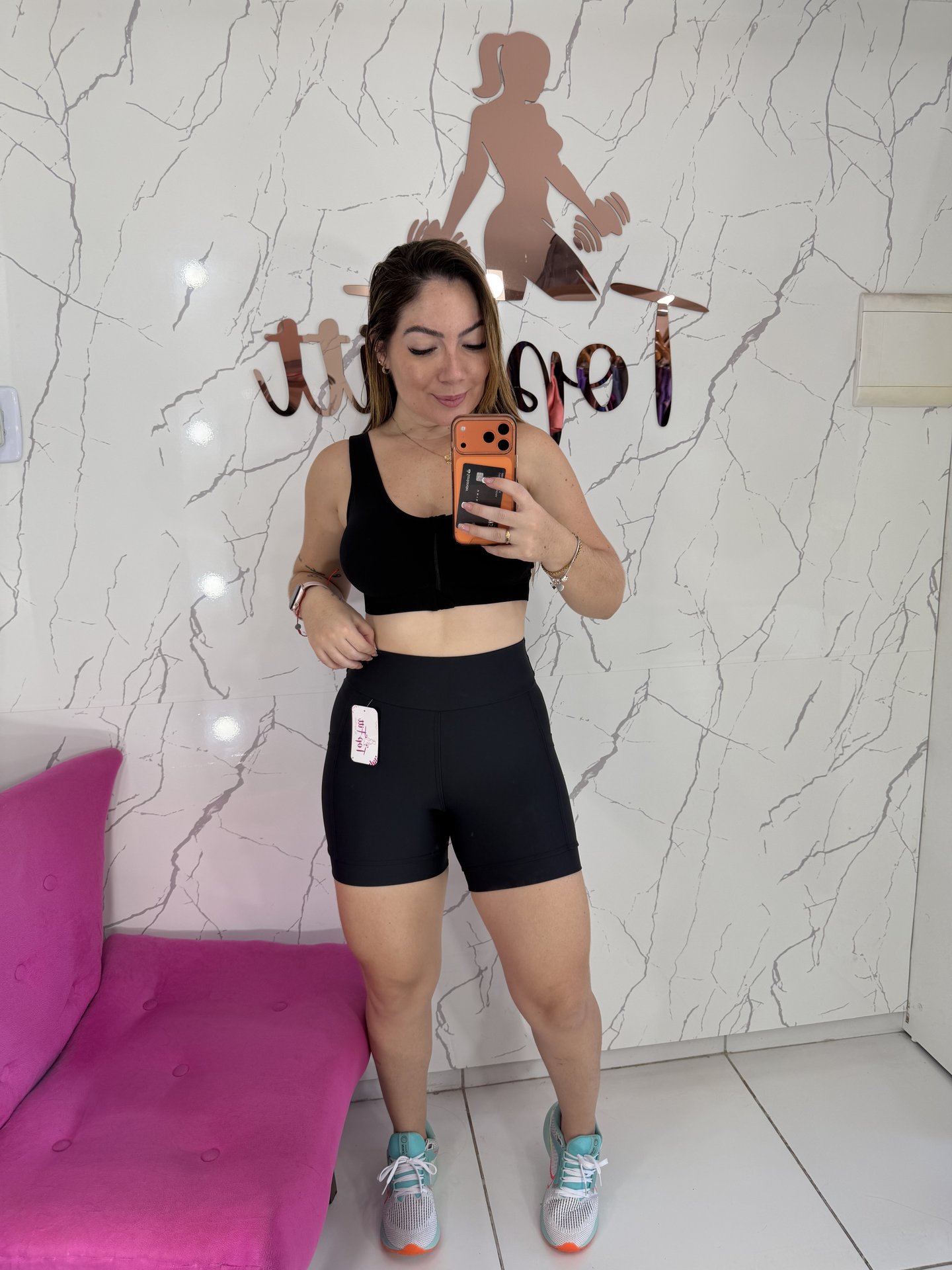 Short bolso compressão