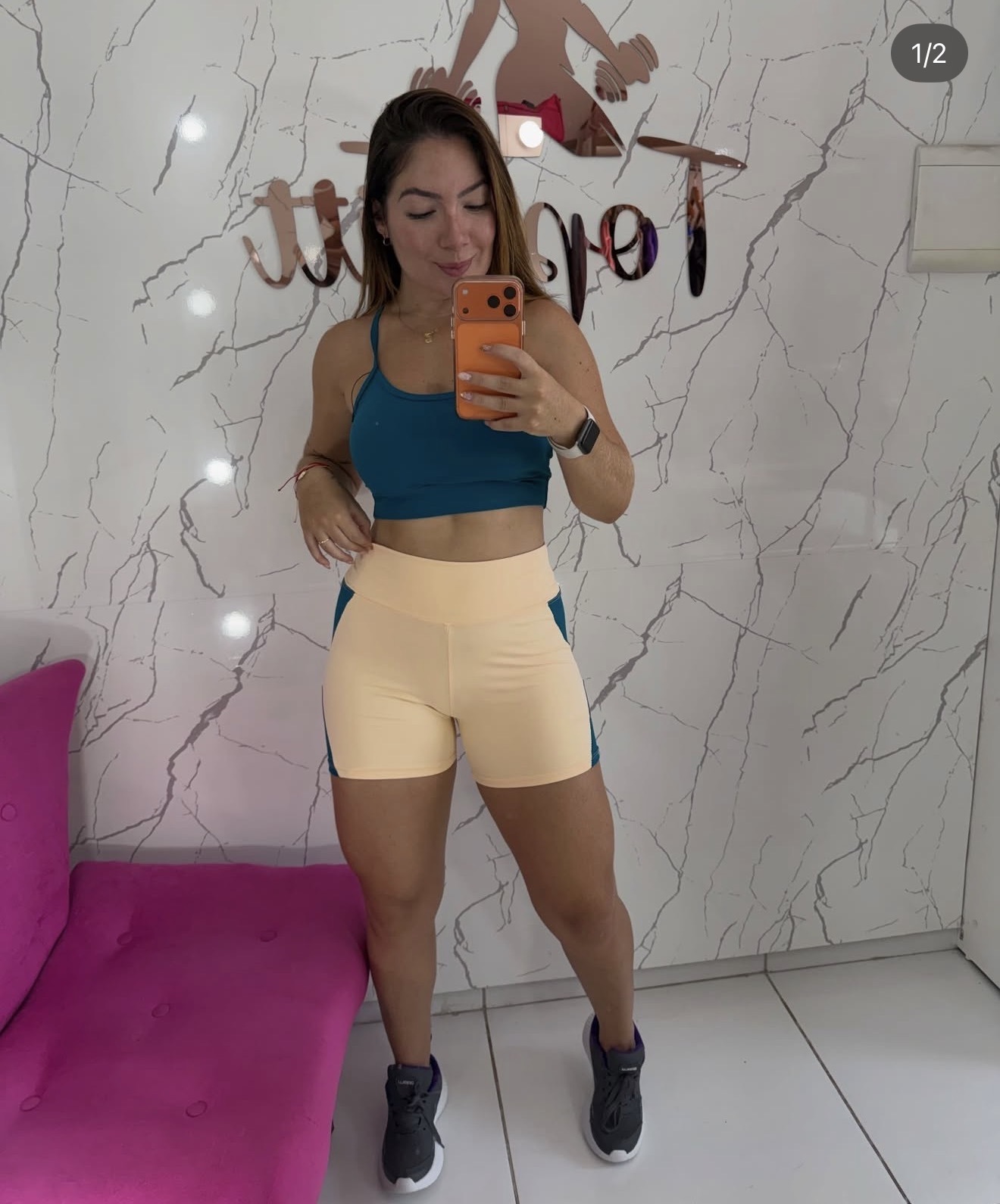 Conjunto poliamida bicolor