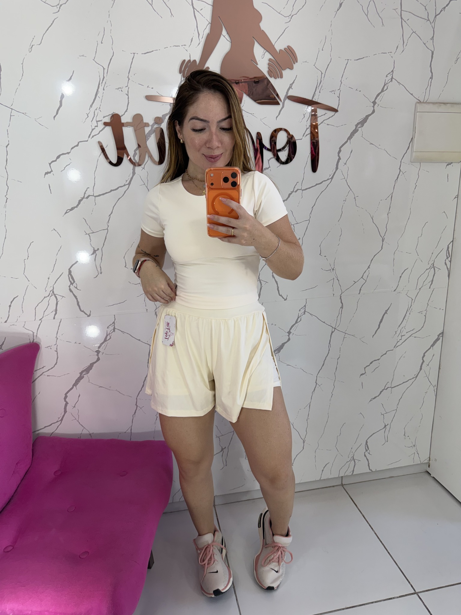 Short corredora poliamida duplo