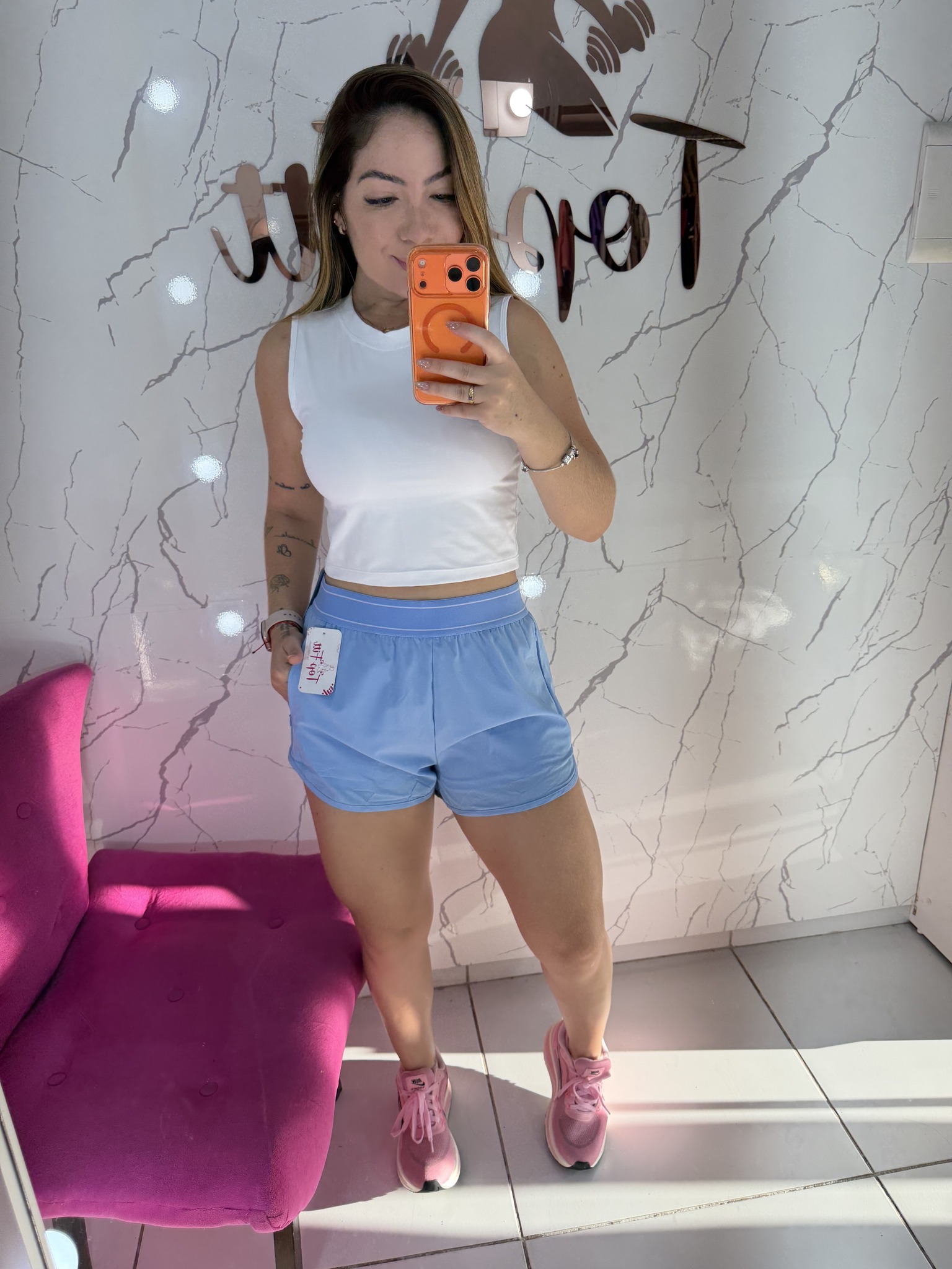 Short duplo tactel importado