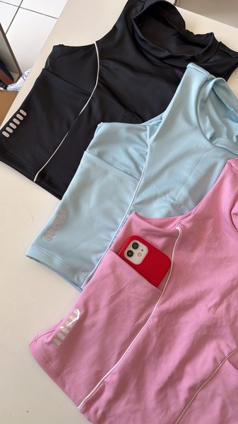 Blusa compressão de bolso refletivo